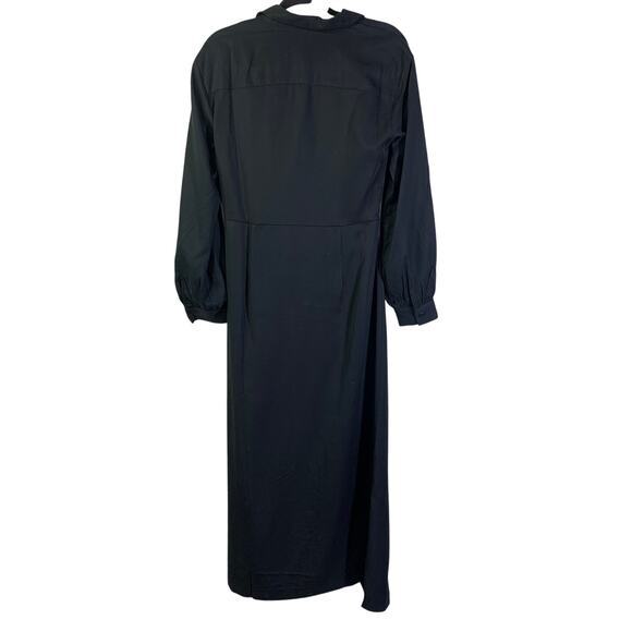 TEREA Dress Medium Raina Draped Crossover Wrap Maxi Side Zip High Front Slit NWT - Picture 4 of 16